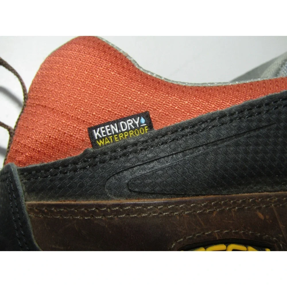 KEEN Waterproof Hiking Boots Men's Brown Leather Utility Outdoor Size‎ 14D